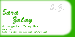 sara zalay business card