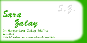 sara zalay business card